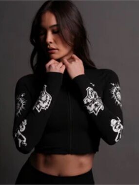 Darc Sport Icon Tana "Energy" Zip Mockneck in Black